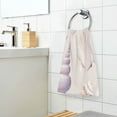 thumbnail image 3 of Yayeee 2 Pack Hand Towels for Bathroom 100% Cotton 16" x 28" Soft Absorbent Kitchen Towel, Purple Watercolor Seashells, 3 of 7