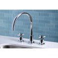 thumbnail image 3 of Kingston Brass KS8726DXLS Widespread Kitchen Faucet, Polished Nickel, 3 of 7