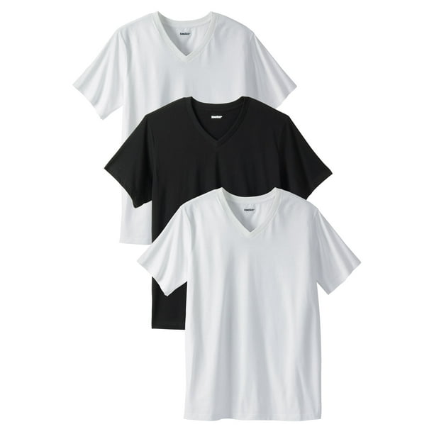 Kingsize Men's Big & Tall Cotton Vneck Undershirt 3pack