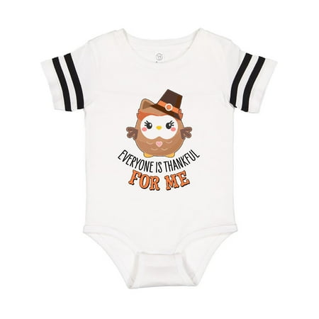 

Inktastic Everyone is Thankful for Me with Cute Thanksgiving Owl Gift Baby Boy or Baby Girl Bodysuit