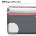thumbnail image 3 of Funda para portátil Voova de 15,6-16 pulgadas, impermeable, gris, 3 of 8
