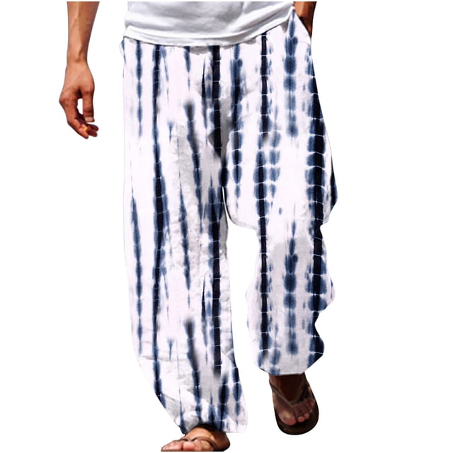 Birdeem Men Summer Casual Fashio 3D Printing Elastic Waist Straight Trousers
