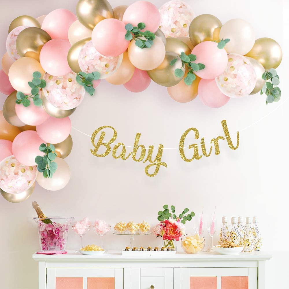 Baby Shower Decorations Home Decor Pink 16 Pcs Its a Girl Party Set 