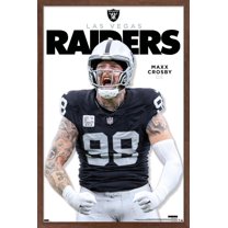NFL Las Vegas Raiders - Maxx Crosby Feature Series 24 Wall Poster, 14.725" x 22.375" Framed