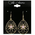 thumbnail image 2 of Mi Amore Flower Dangle-Earrings Gold-Tone/Pink, 2 of 2