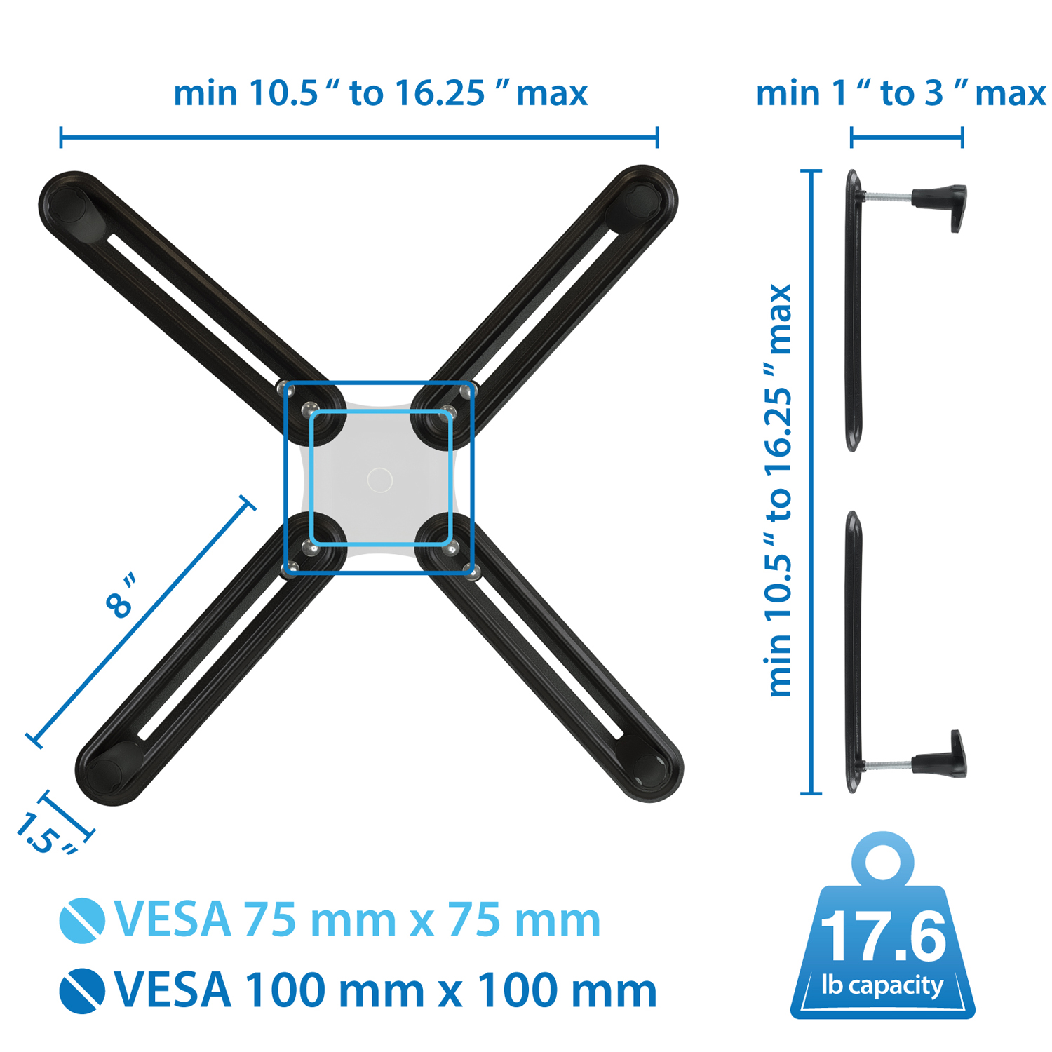 Mount-It! VESA Mount Adapter Kit, Expands VESA Size Options - image 4 of 7