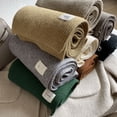 thumbnail image 4 of Bufanda de punto de color sólido para mujer, otoño e invierno, cálida y gruesa, para parejas, para hombres y parejas, 4 of 6