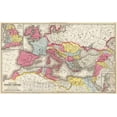 thumbnail image 3 of Historic Map - Map of the Roman Empire at the period of its greatest extent about the year A.D. 107, 1875 Classical Atlas - Vintage Wall Art - 36in x 24in, 3 of 9