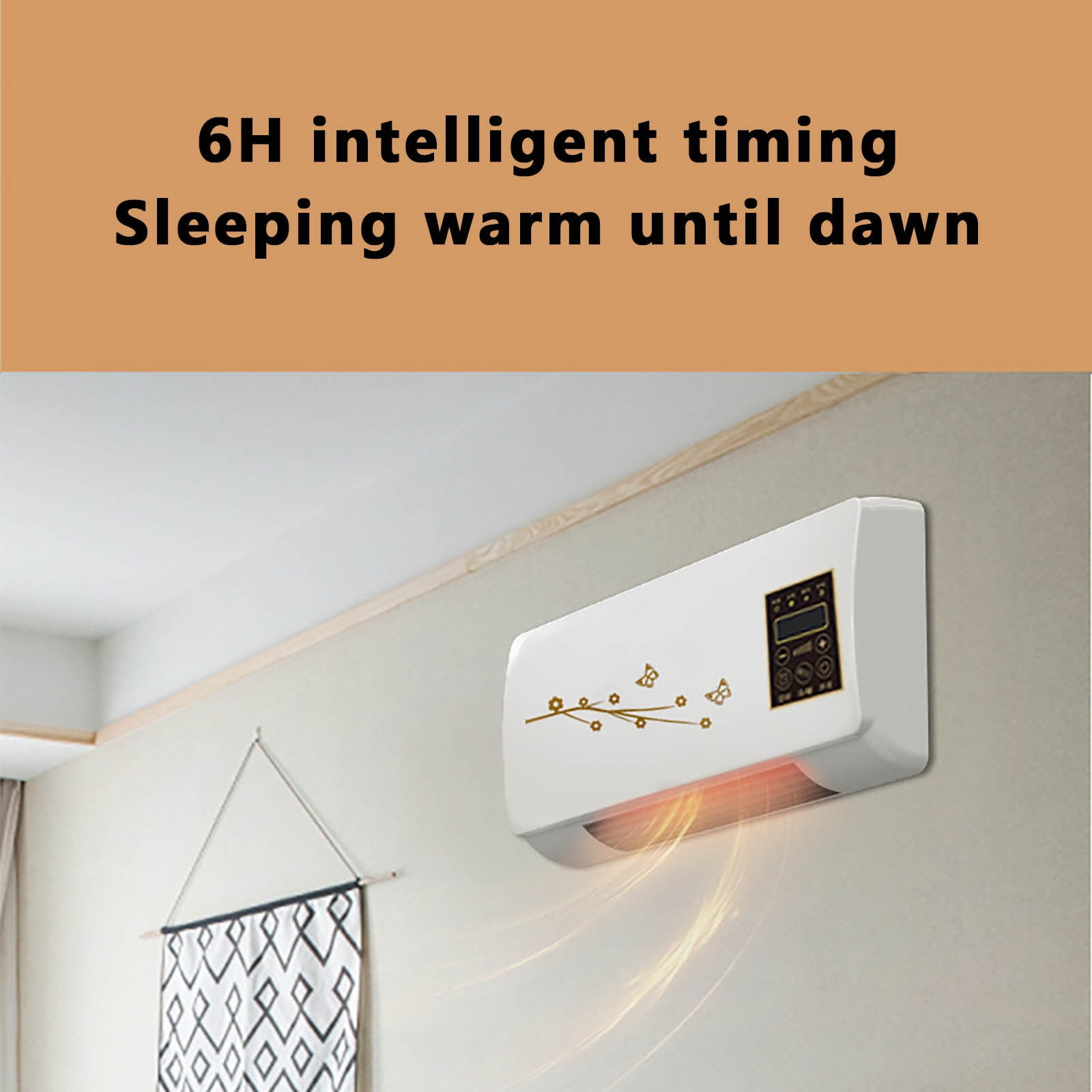 Ductless Portable Air Conditioners No Windows Needed, MXTPOV Wall Air Conditioner with Heaters, Small Mini Split Ac Heating System with Remote for Home Bedroom Office