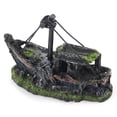 thumbnail image 3 of Beautiful Aquarium Shipwreck, 1PCS High Simulation Aquarium Resin Shipwreck, For Fish, 3 of 8