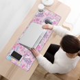 thumbnail image 3 of Long Mouse Pads for Desk,Pink Unicorns Flamingos Pattern Desk Mats on Top Of Desks, Desk Mouse Pad Extra Large with 3mm Non-Slip Base and Stitched Edge for Gaming,Office,Work,Home 31.5"x11.8", 3 of 6