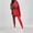 Red, variant on Women's Oversized 2 Piece Set Long Sleeve Split Side Tops Casual Hooded Sweatshirts Slim Fit Jogger Pants Loungewear Sets Orange XXXXL