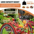 thumbnail image 6 of Mooncool Adult Tricycle 20/24/26 inch 7 Speed, Three Wheel Bicycle for Adult, Trike Cruiser W/ Tools & Big Basket for Exercise Shopping Picnic Outdoor Activities, 6 of 12