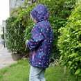 thumbnail image 5 of WOLLED Boys Girls Rain Jackets Toddler Waterproof Hooded Raincoats for 3-10 Years Old Fleece & Lining Hooded Windbreaker, 5 of 9