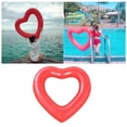 thumbnail image 4 of Adult Floating Inflatable Swimming Ring Mounts Floating Beach Holiday Photo Props Sequin Love Swimming Ring Inflatable Water Ring Small Size (Red), 4 of 6