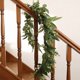 thumbnail image 5 of Corona de ramas de olivo artificiales | Corona de follaje artificial para la puerta principal | Decoración de primavera y verano con lazo de lino, 5 of 7