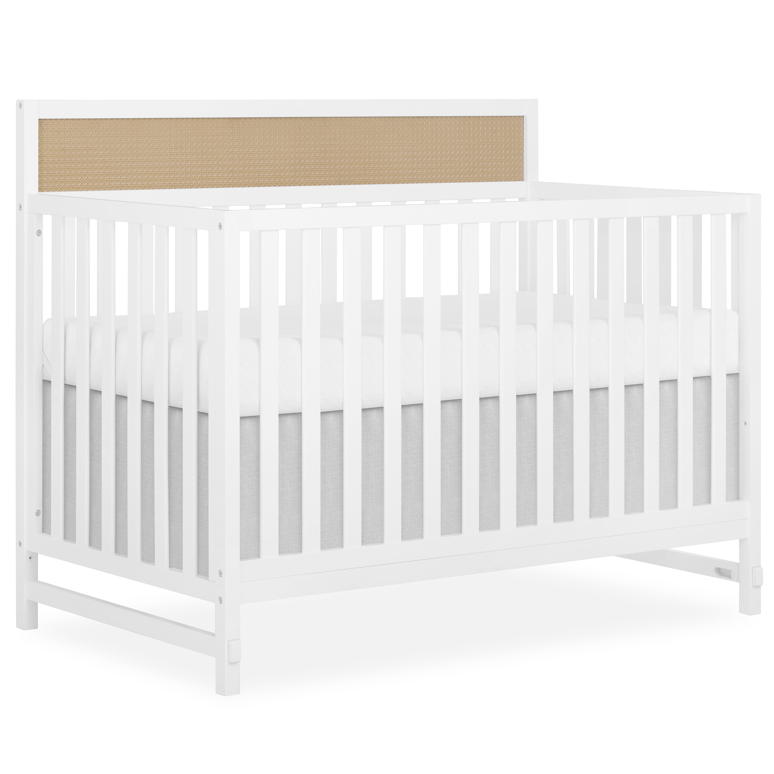 Dream On Me Kai Convertible Crib, White + Natural