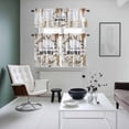 thumbnail image 4 of Home Sweet Kitchen Curtains Sets for Windows 24 Inch Length, Wreath Botanical Farmhouse Plants Gradient Brown Rod Pocket Window Treatments Tier Curtains and Valances Set for Bedroom/Bathroom, 4 of 8