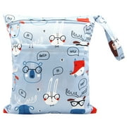 RelanfenkLZ Baby Care Waterproof Reusable Cloth Diaper Bags Travel Wet Dry Nappy Bags Zipper