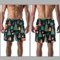 thumbnail image 3 of luoweisi Men's Beach Shorts Quick Dry Swim Trunks with Mesh Lining Christmas Tree M, 3 of 5