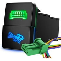 Nilight LED Light Bar & Off-Road Lights Dual Push Button Switch 12V ON Off Switches with Connector Wire Kit 1.28" x 0.87" Replacement for Toyota Sequoia Highlander Tacoma Tundra 4Runner RAVR Yaris