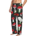 thumbnail image 2 of Balery Red Mushrooms print Men's Pajama Pants,Ultra Lightweight Pjs,Lounge Pant-Medium, 2 of 9