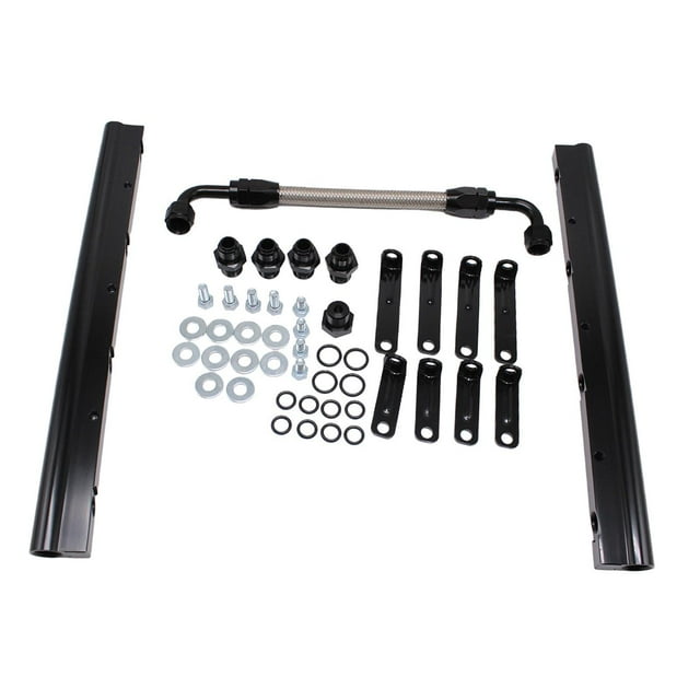 Riel de combustible para automóvil,Kit de riel de combustible Billet Profesional Práctico,Accesorios para colectores de admisión Repuestos,Reemplaza directamente repuestos Portátil,Riel de