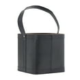 thumbnail image 6 of DecMode 9" x 17" Dark Blue Leather 4 Bottle Wine Holder with Carrying Handle, 1-Piece, 6 of 8