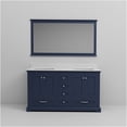 thumbnail image 4 of JERFIT 60 inch Navy Blue Double Sink Bathroom Vanity Set with Quartz Countertop, Soft Close Drawers & Large Mirror, 4 of 9