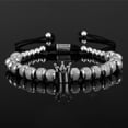 thumbnail image 4 of To My Man - Straighten Your Crown Bracelet Gift Set, To My Man Bracelet Adjustable Bead Stainless steel Crown Bracelets Boyfriend Anniversary Birthday Christmas Fathers Gifts for Men, 4 of 6
