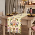 thumbnail image 3 of Happy Eatser Cotton Linen Table Runner for Dining Kitchen, Colorful Bunny Eggs Spring Flowers Plants Yellow Wedding Outdoor Party Tablerunners, Dresser Scarf Coffee Tablecloth Runners 13x120 Inches, 3 of 9