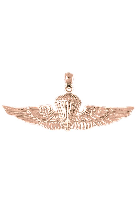 14K Rose Gold United States Air Force Pendant - 27 mm