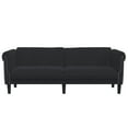 thumbnail image 2 of vidaXL Sofa 3-Seater Black Velvet, 2 of 5