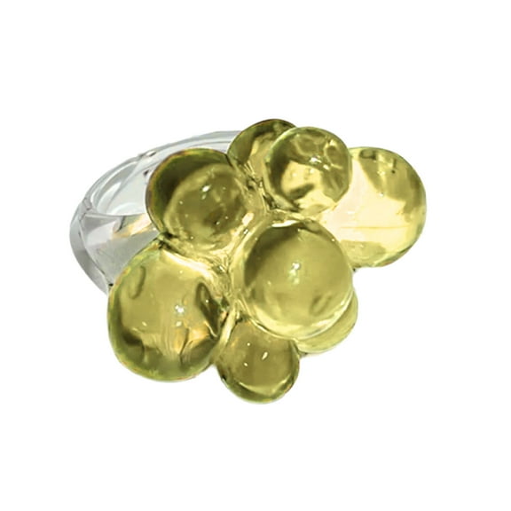 Party Statement Rings Hand Jewelry Unique Bead Acrylic Rings Offering a Fashion Look for Those Who Embraces Individuality