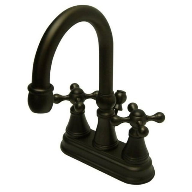 Kingston Brass Governor Two Handle 4" Centerset Lavatory Faucet with Brass Pop-up