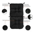 thumbnail image 3 of Patio Chair Cushion, Black, Solid, 21”W x 19”D (seat) x 22.5”H (back), 3 of 10