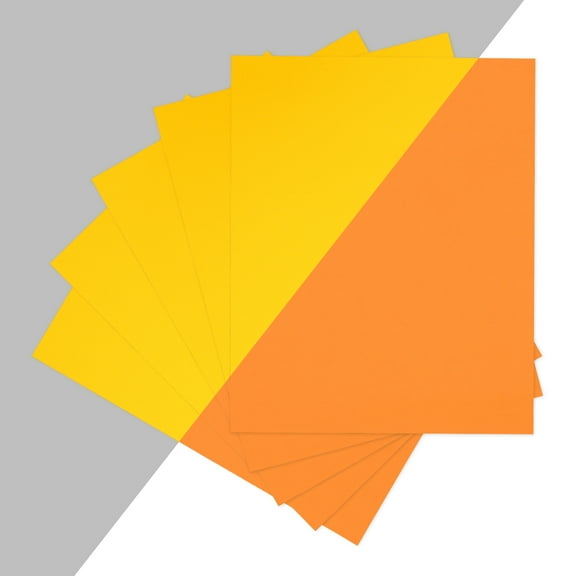 5Pcs A4 Glow in Dark Vinyl, 8"x11" PET Cold Laminating Film Yellow