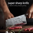 thumbnail image 4 of MYVIT 7-inch Meat Cleaver Knife, Heavy Duty Chef Knife Butcher Knife, Sharp Non-stick Stainless Steel Cutting Chopper for Kitchen Restaurant Home Party, 4 of 7
