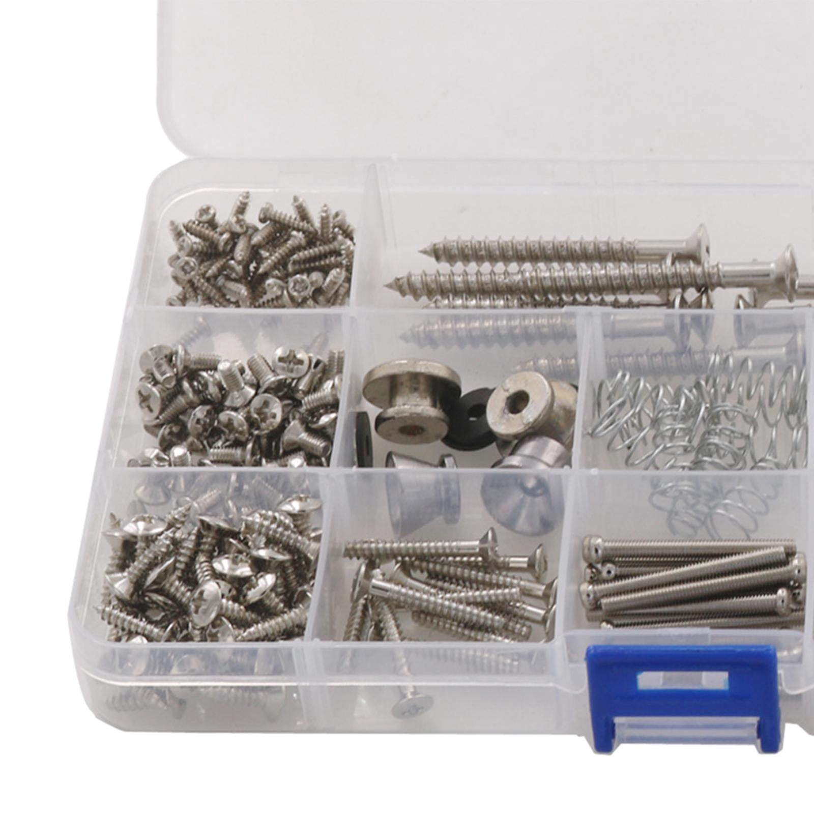 Rushawy 262Pcs Guitar Screw Guitar Repairing Screw Set for Pickguard Guitar Bass