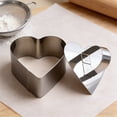 thumbnail image 4 of HAHUT Stainless Steel Dessert Food Molds with Pushers, Cake Cooking Rings for Kitchen Tools, Baking Pastry & Desserts Making (Heart), 4 of 8