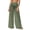 Army Green, variant on Cover Up Pants for Swimwear Women Chiffon Lightweight Sun Protection Beach Pants Wide Leg Bohemian Pants