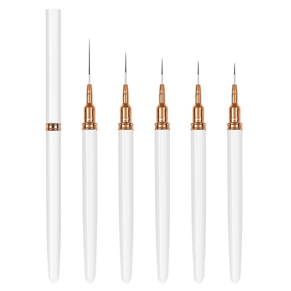 5Pcs Nail Art Brushes,Super Fine Thin Liner Nail Brush Set for Nail Gel Polish Painting Designs Gifts for Women Girls