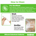 thumbnail image 5 of Haakaa Silicone Colostrum Collector Set, 6 x 4ml Collectors with Clear Storage Case & Cotton Wipe, Reusable, Sterile, BPA Free, for Breastfeeding & Newborn Feeding, 5 of 7