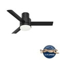 thumbnail image 4 of Hunter 44 inch Outdoor or Indoor Ceiling Fan with LED Light and Remote Control - Low Profile Mount Ceiling Fan, 3 Blades, For Patio, Porch, Garage, or Living Room, Quiet - Gilmour 51333, Matte Black, 4 of 15