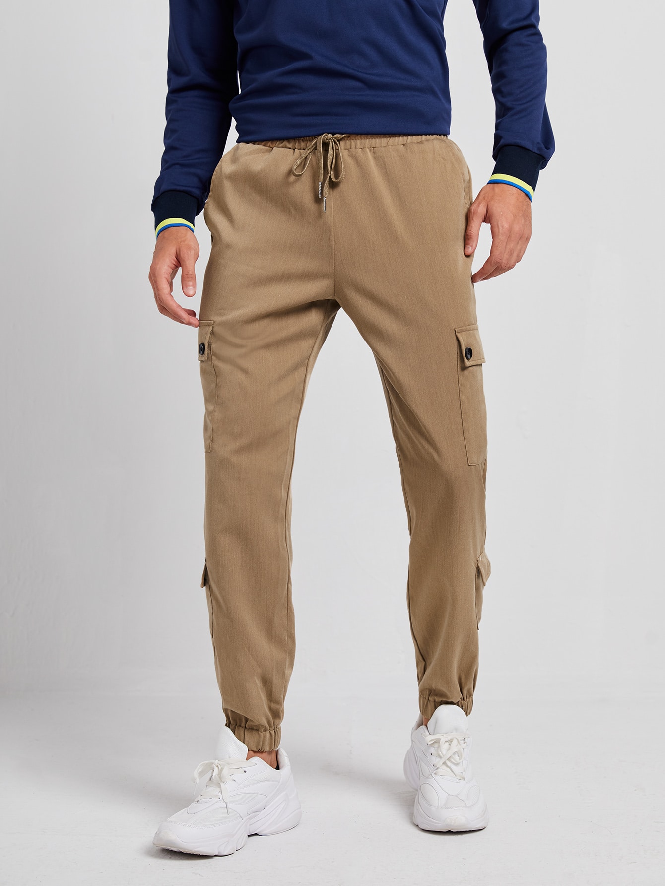 drawstring waist cargo pants