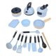 thumbnail image 1 of Pretend Play Cooking Set Educational Children Kid Kitchen Accessories Cookware Utensils Playsetblue, 1 of 5
