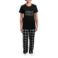 thumbnail image 4 of CafePress - SUNDAY FUNDAY Women's Dark Pajamas - Women's Short Sleeve Print T-Shirt and Pants Dark Cotton Pajama Set, 4 of 7