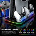 thumbnail image 6 of VILCORN PS5 RGB Stand Cooling Station, Gamepads Charging with LED Indicator Board, for PS5 Slim/Pro, 6 of 11