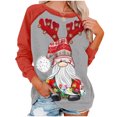 thumbnail image 2 of Costumes de Noël en Solde Mode Blouse à Manches Longues Imprimée Col Rond Pull Décontracté Sweat-Shirts Surdimensionnés pour Femmes, 2 of 4