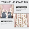 thumbnail image 6 of White Christmas Gingerbread Man Apron-Garden Aprons for Women with Pockets-Cotton Linen Waterproof Kitchen Cooking Gardening Aprons Adjustable for Kitchen,Cooking,BBQ and Salon 32"x27", 6 of 7